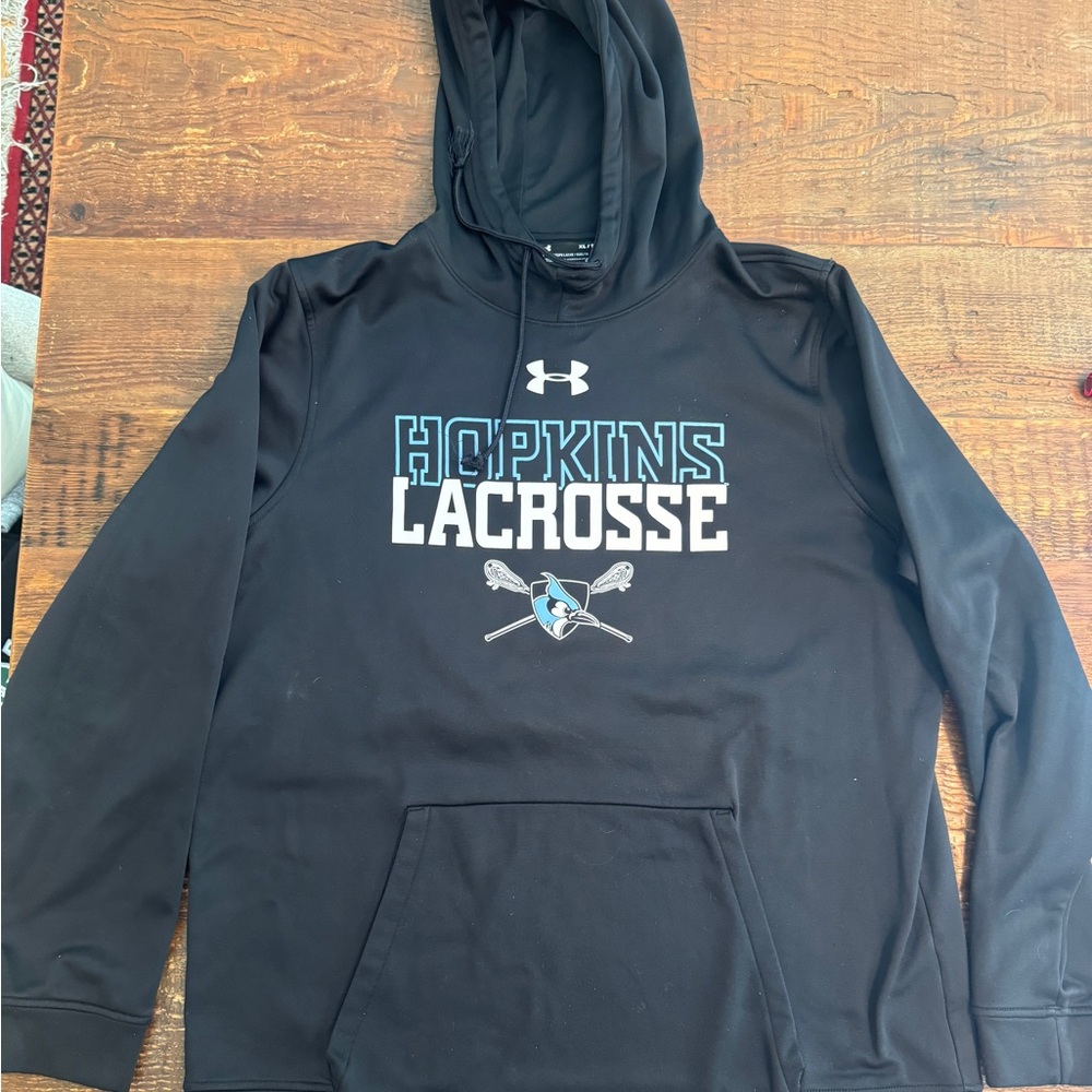 John’s Hopkins Lacrosse Under Armour Coldgear XL black hoodie
